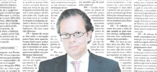 Combating corruption | Paulo Morgado in Campeão das Províncias