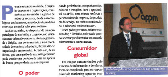 Meeting consumer’s needs | Paulo Morgado in magazine DH