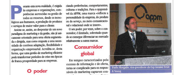 Meeting consumer’s needs | Paulo Morgado in magazine DH