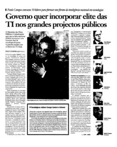 Government summons IT elite | Paulo Morgado in Jornal de Negócios