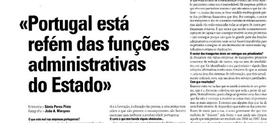 Role of the Public Administration | Paulo Morgado in O Independente