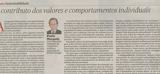 People’s values & behaviours | Paulo Morgado in PÚBLICO